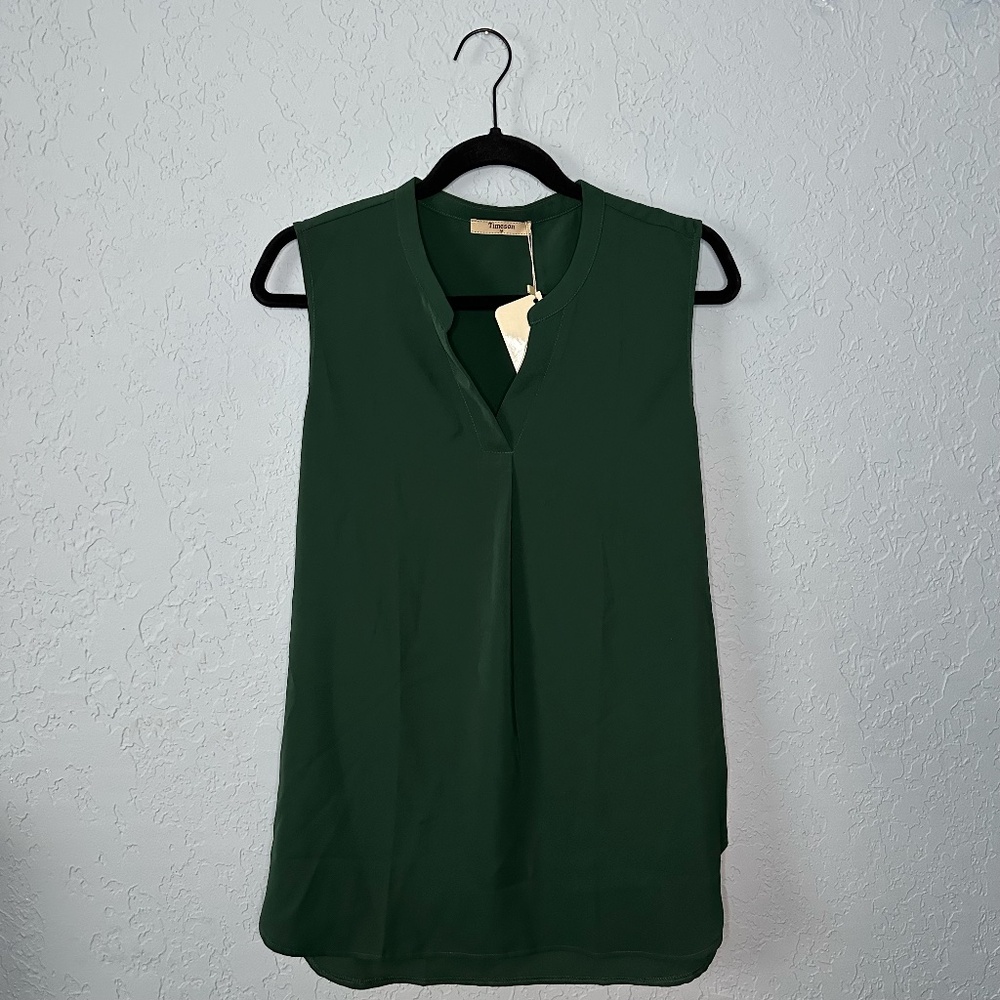 Timeson Women's V-Neck Blouse Top | Size M | NWT